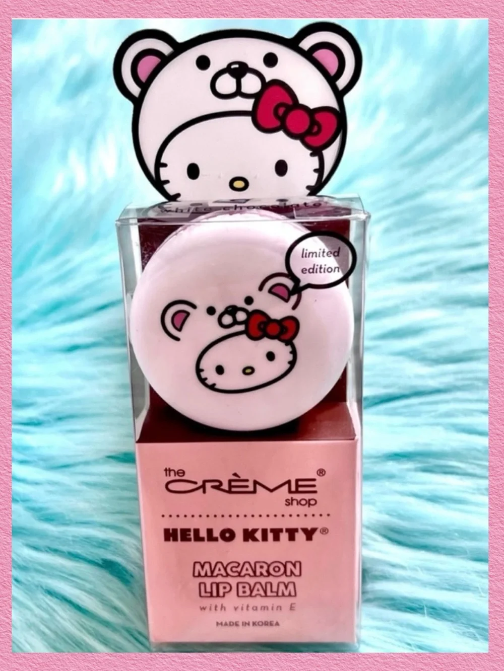 Crème Shop X Sanrio White Chocolate Limited Edition Hello Kitty Macaron Lip Balm
